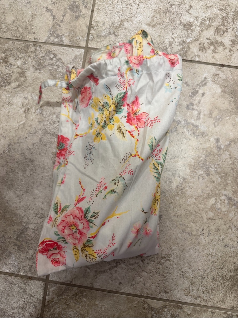 Pine Cone Hill Cream Sleeveless Floral Midi Dress with Pink & Yellow Blooms - Picture 2 of 8